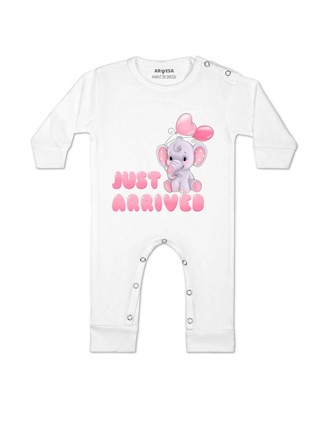 Arvesa Kids Just Arrived Printed Round Neck Long Sleeve Rompers