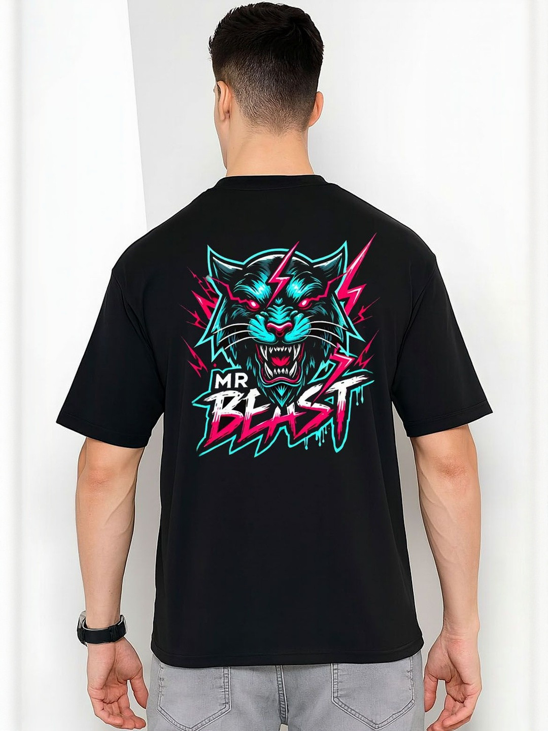 SZN Men Oversized Graphic Printed T-shirt