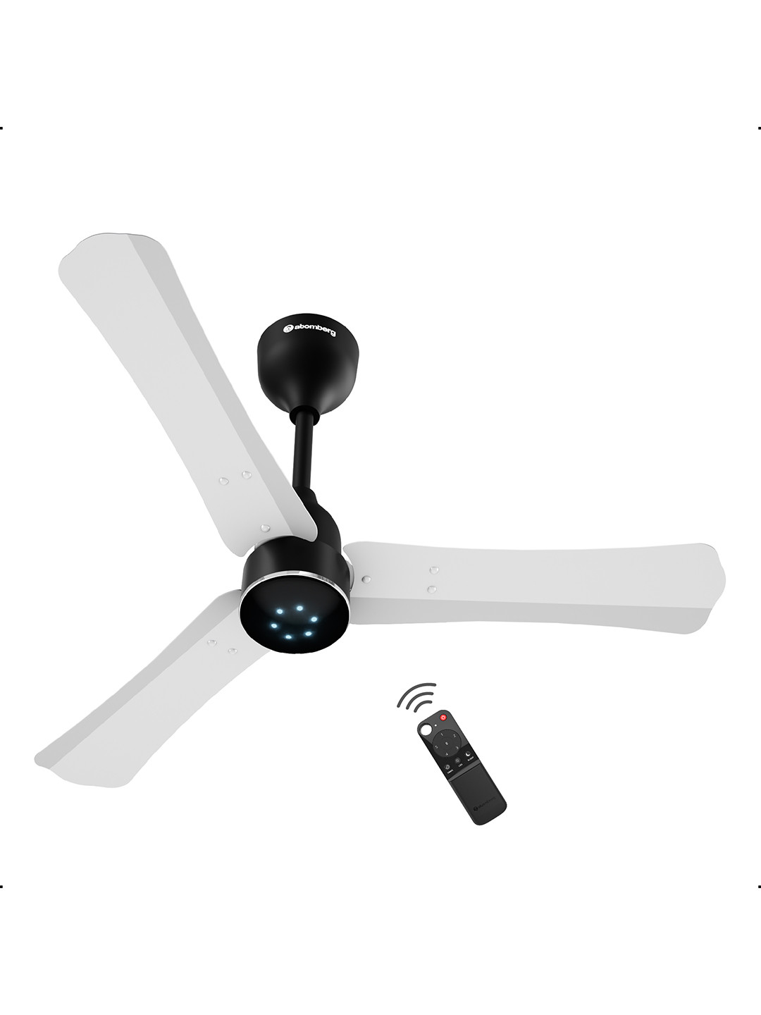 Atomberg Renesa Halo White & Black 900mm BLDC 5 star Smart Ceiling Fan with IoT & Remote