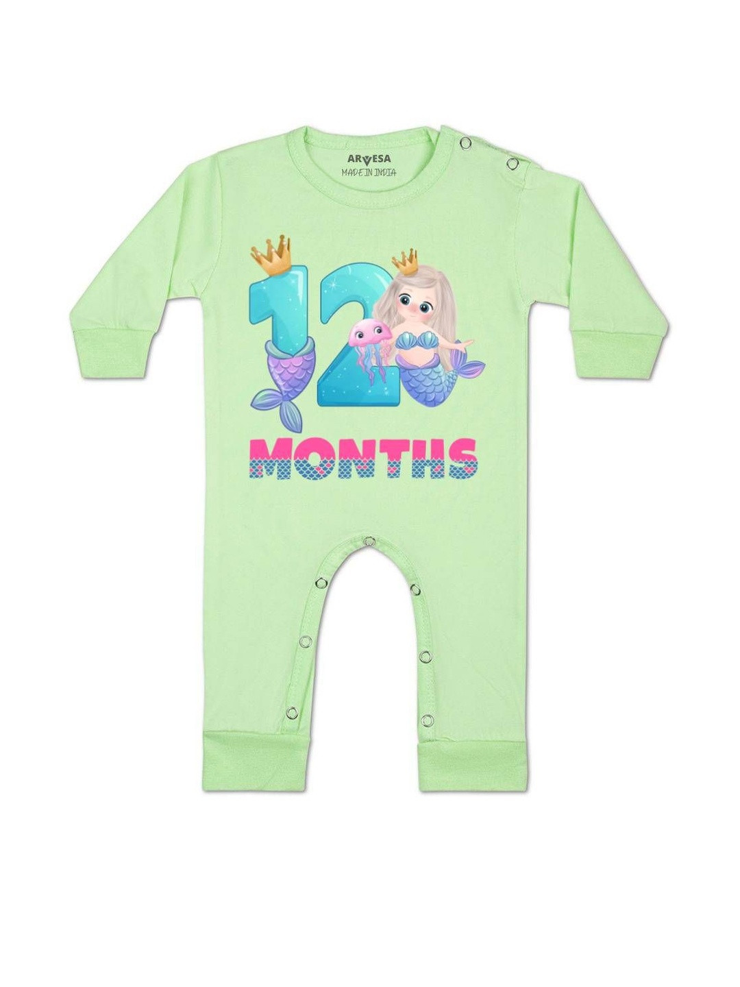 12 Month Printed Baby Rompers