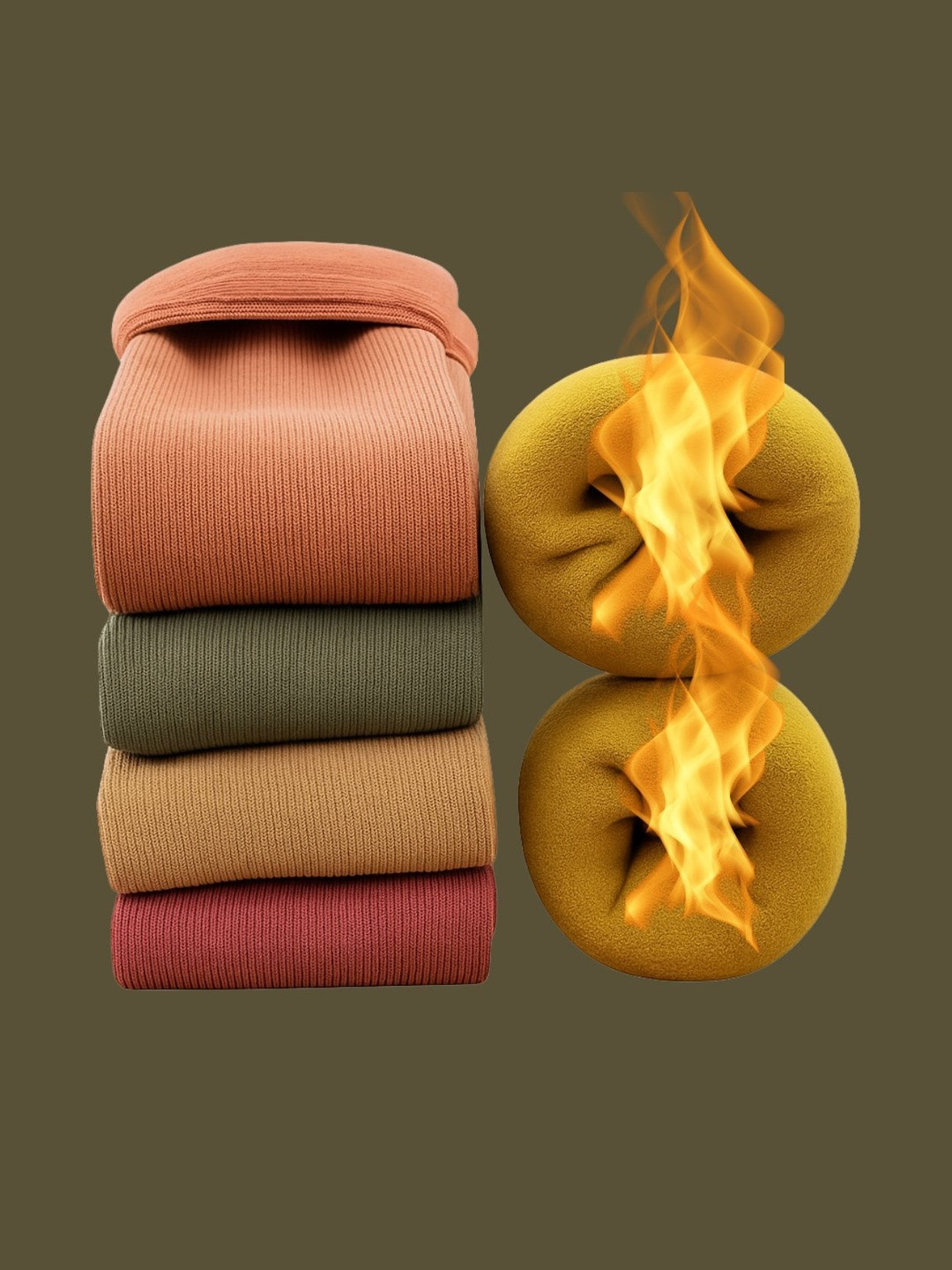 INDUS CLOUD Women 4 Pairs Ankle Length Woolen Socks For Winter