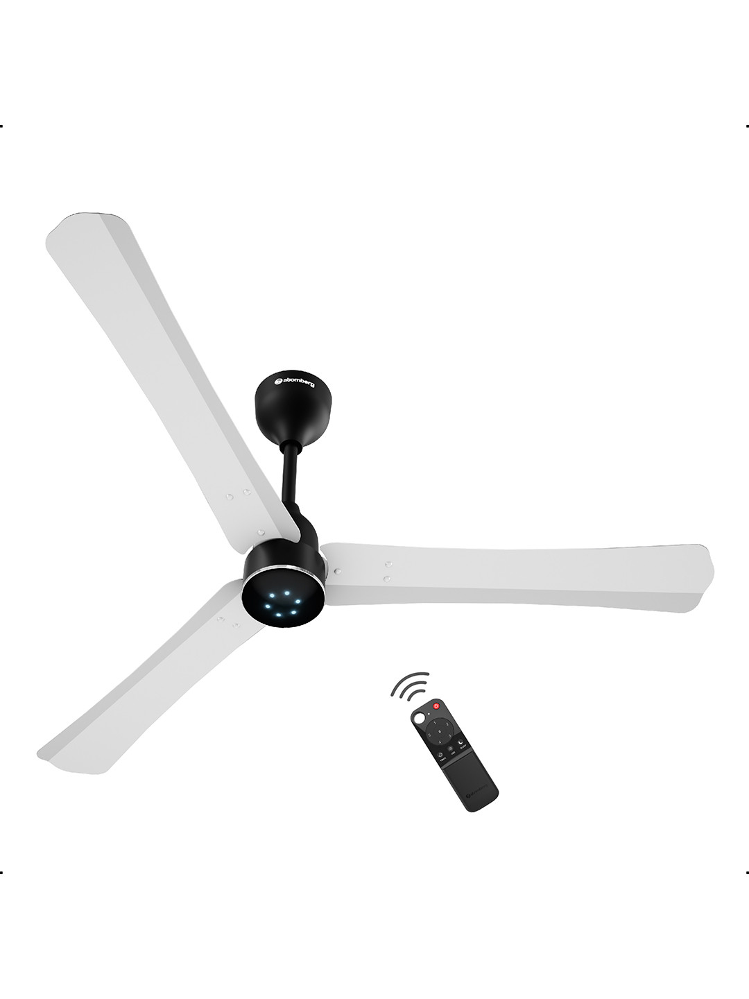 Atomberg Renesa Halo White & Black 1200mm BLDC 5 star Smart Ceiling Fan with IoT & Remote