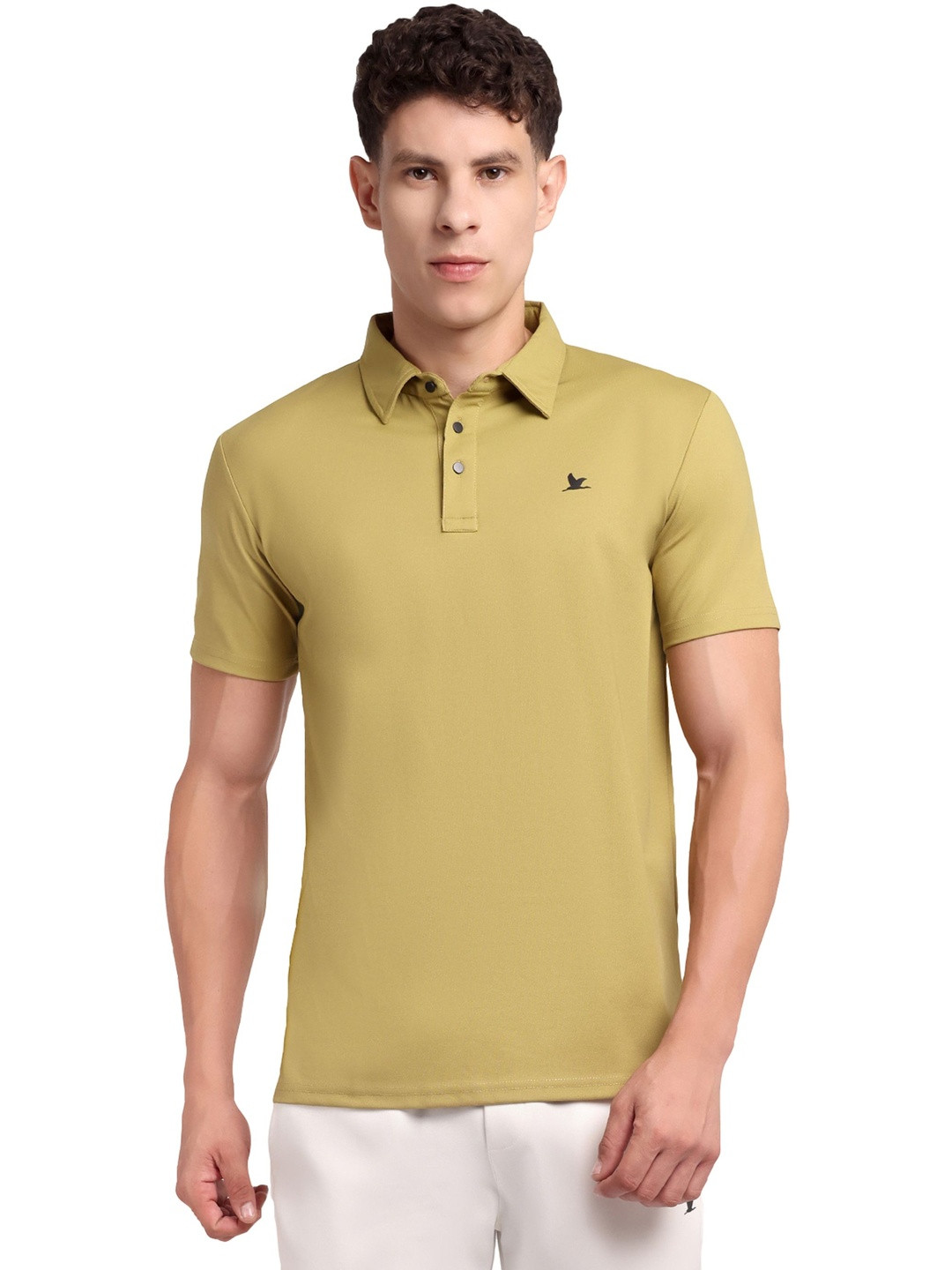 OXPECKER Men Monridge Lightweight Polo Collar Slim Fit T-shirt