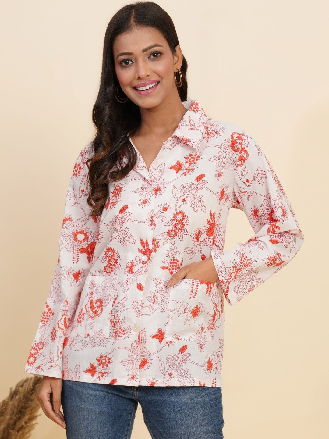 KALINI Women Floral Printed Summer Coat