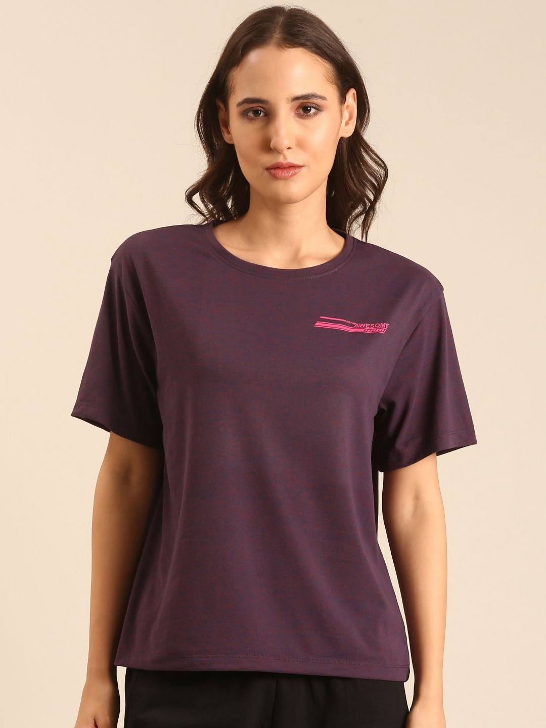 MARCA Disati Printed Round Neck Dry Fit Anti-Microbial UV-Protection Boxy Sports T-Shirt