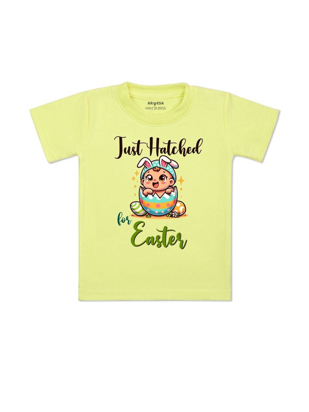 Just Hatched For Easter Printed Kids Tshirt