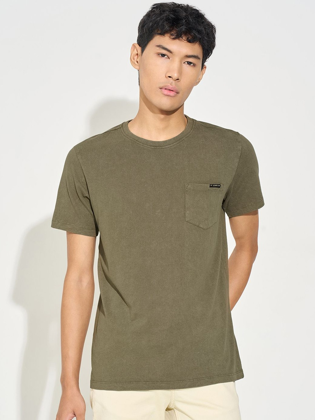 SF JEANS by Pantaloons Pockets Slim Fit T-shirt