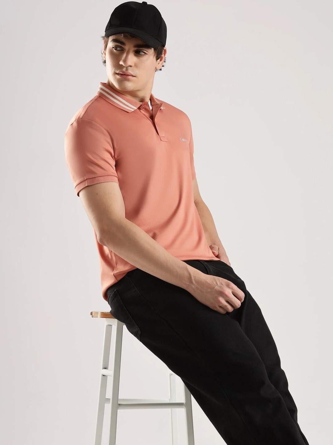 Calvin Klein Jeans Polo Collar Cotton T-shirt