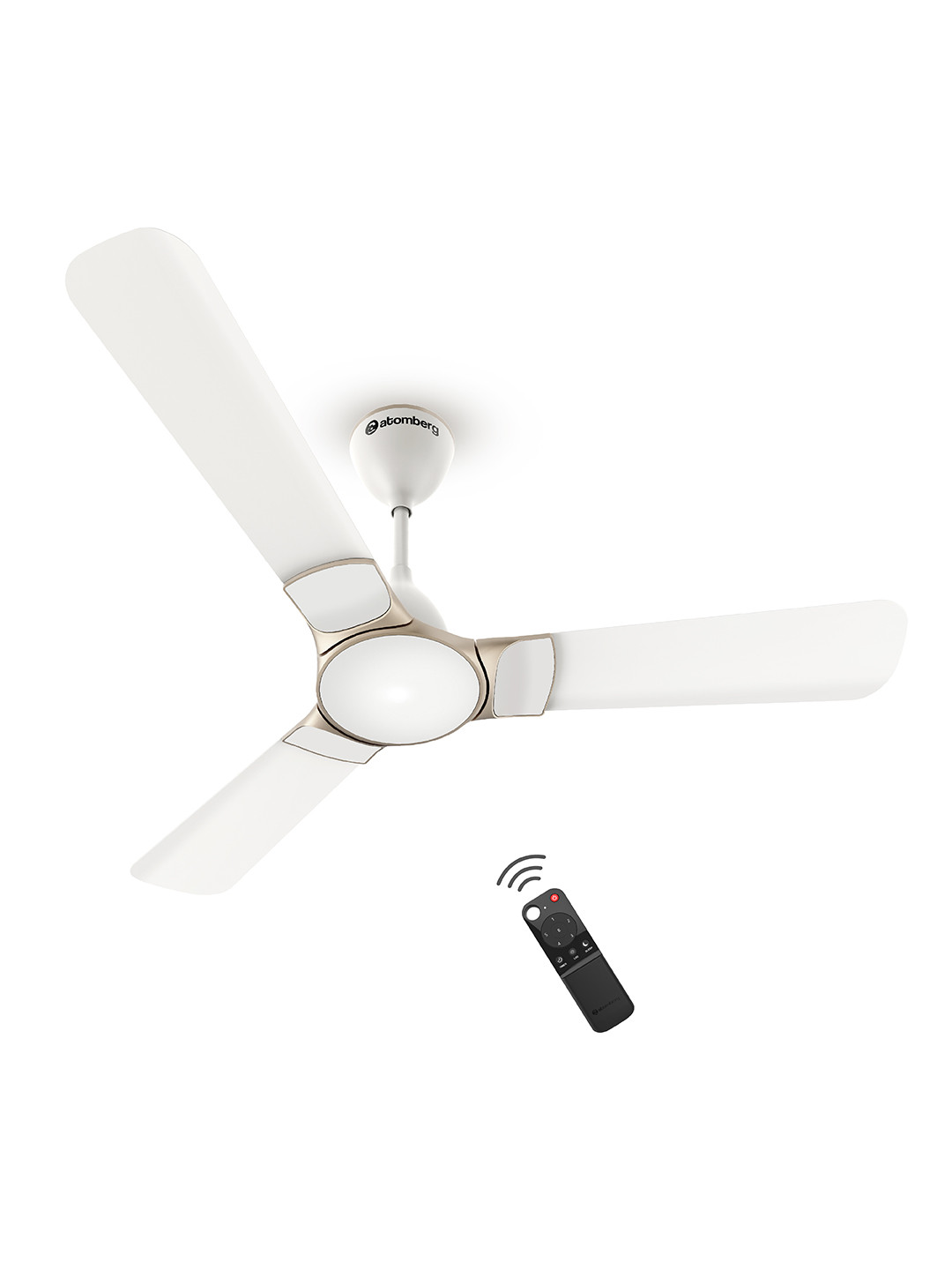 Atomberg Snow White Erica Nuvo 1200mm BLDC Designer 5 star Ceiling Fan with Remote