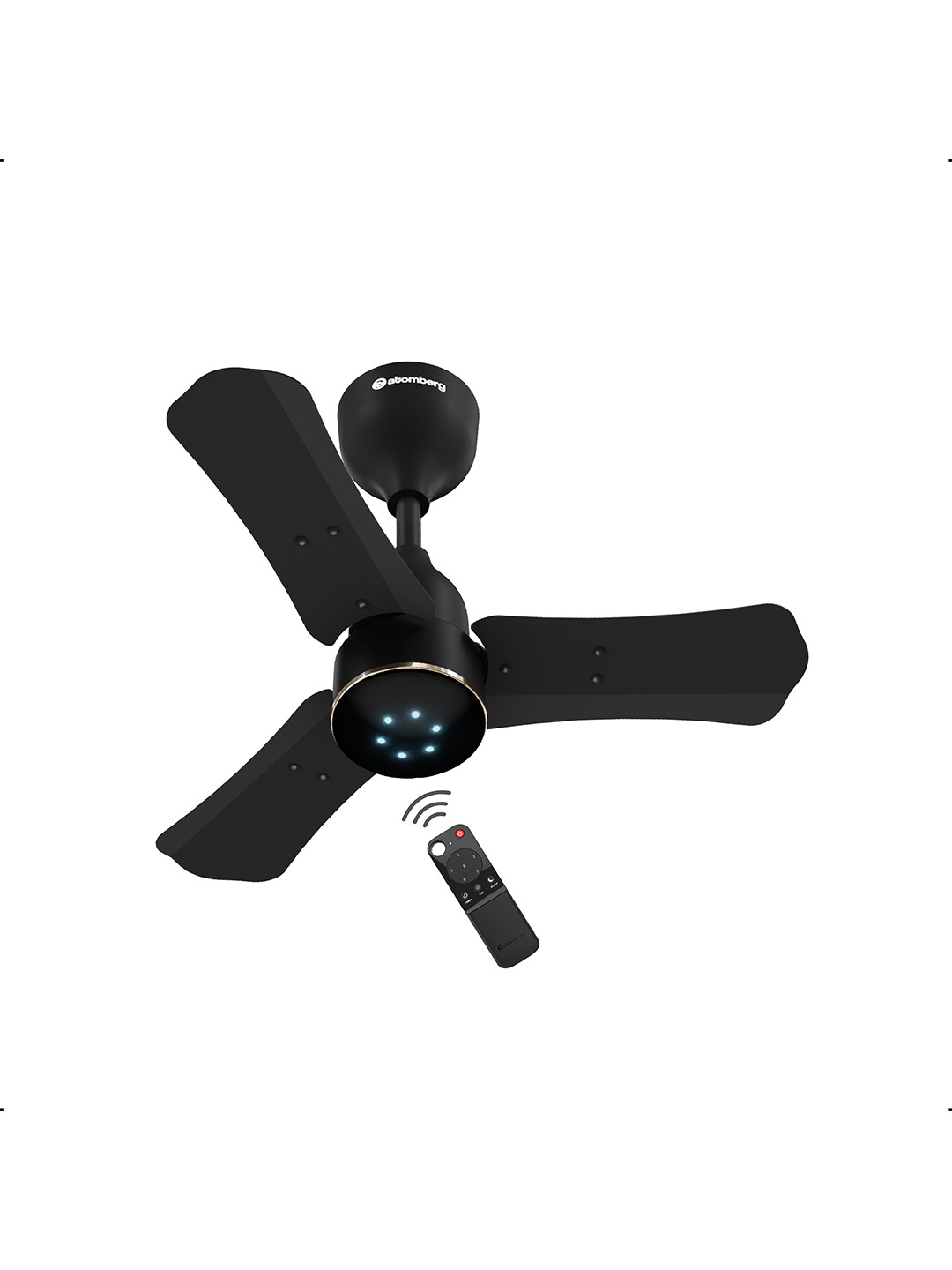 Atomberg  Midnight Black 5 Star Renesa Halo Smart 600mm BLDC Ceiling Fan with IoT & Remote
