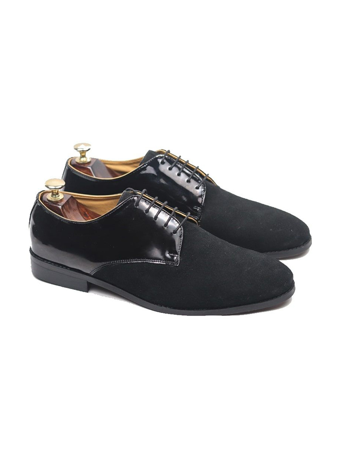 DANZIO Men Leather Round Toe Derbys