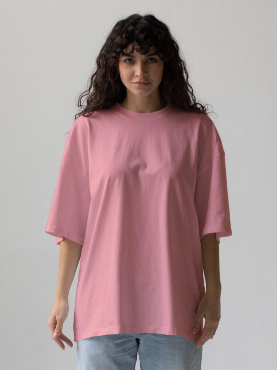 BLURR Oversized Drop-Shoulder Sleeves Cotton T-Shirt