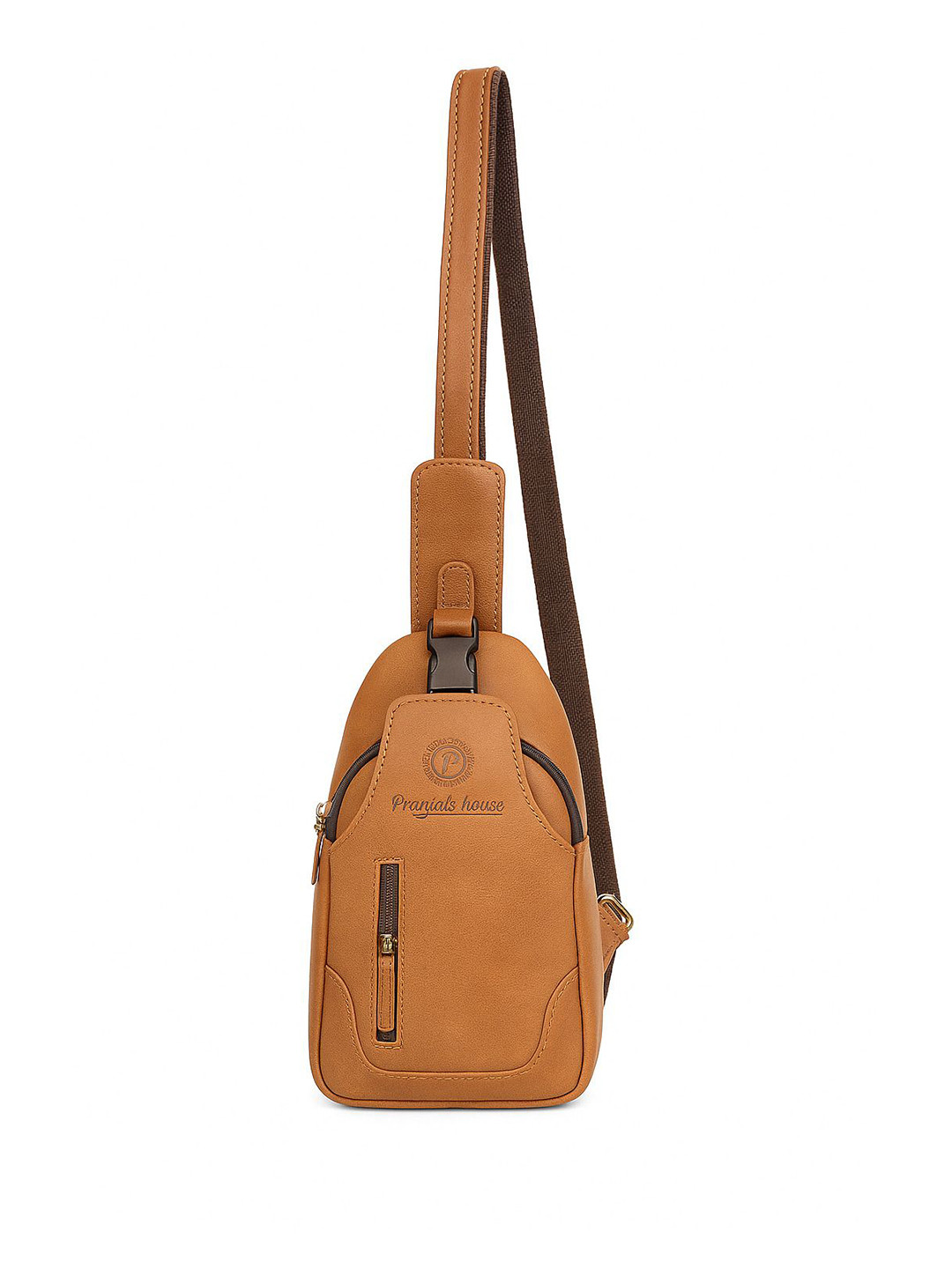 PRANJALS HOUSE Unisex Solid Leather Crossbody Bag