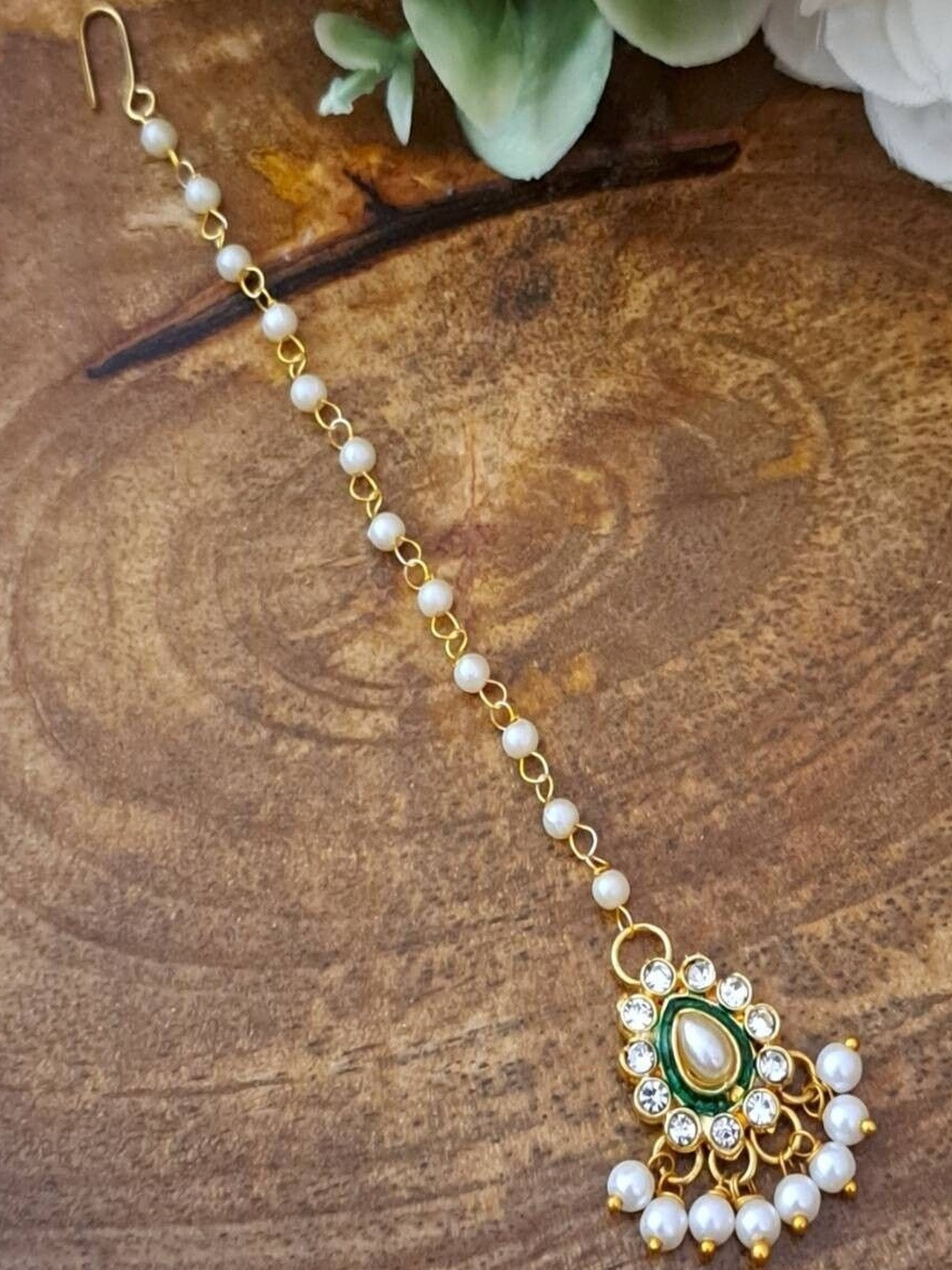 MERYCRAFT Women Gold Plating Handmade Maangtikka
