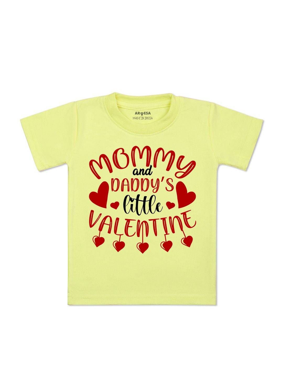 Me And Daddy'S Little Valentine Printed Kids Tshirt