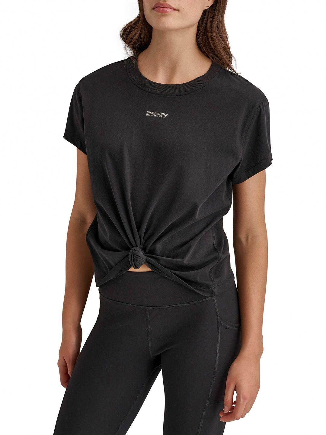 DKNY Brand Logo Embellished Regular Fit T-shirt