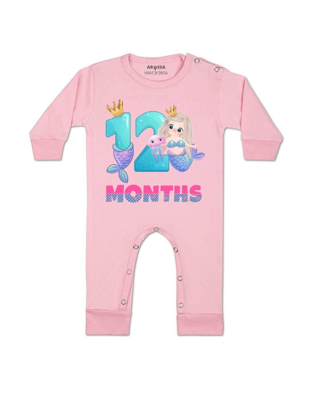 12 Month Printed Baby Rompers