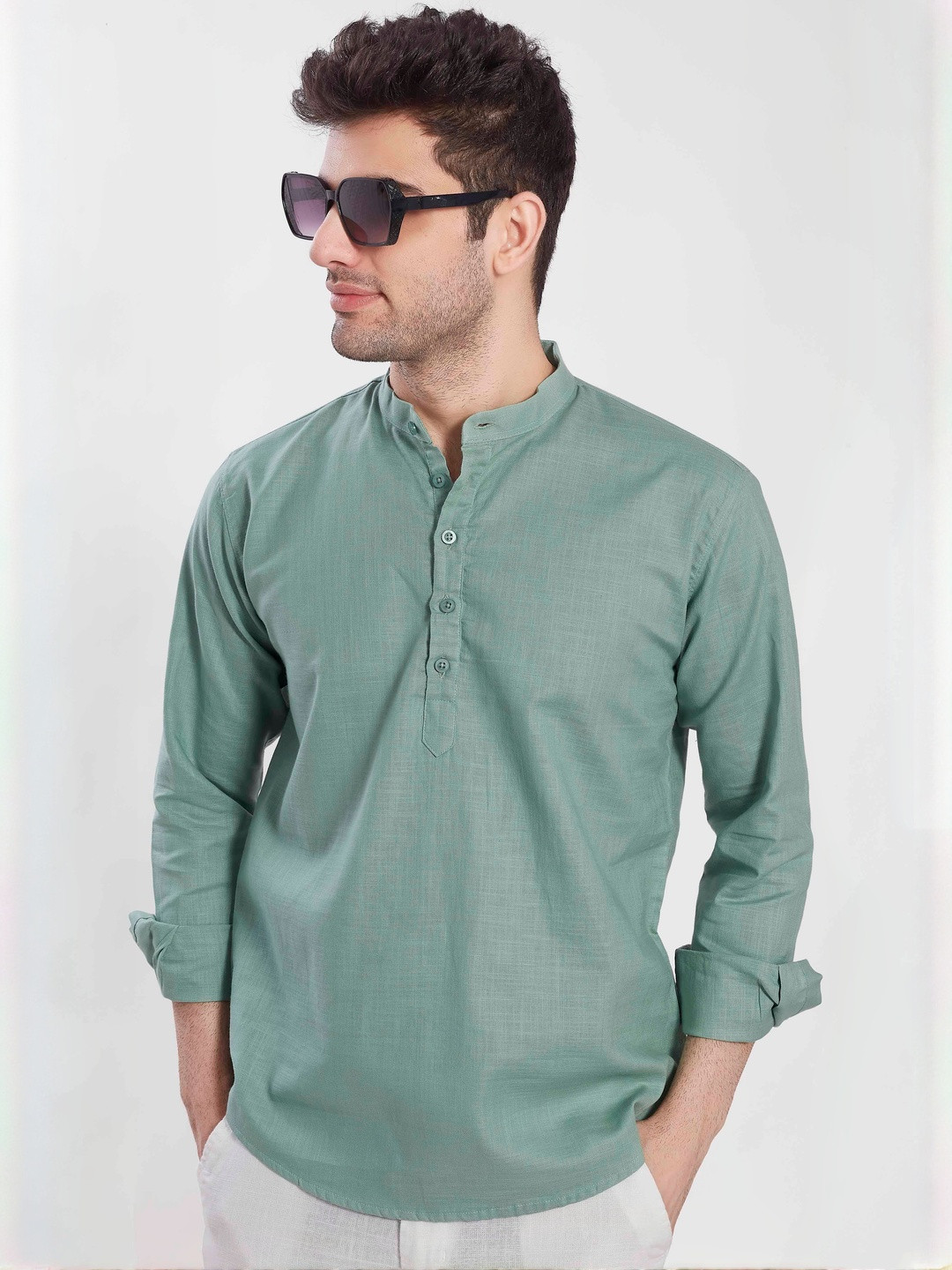 PulseIQ Men Cotton A-Line Kurtas