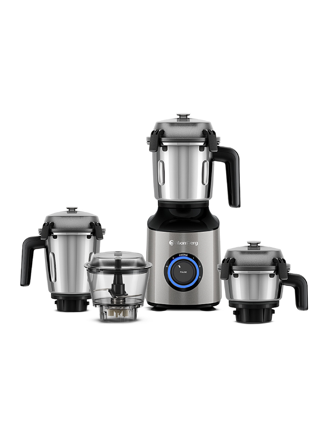 Atomberg Sand Grey Zenova Mixer Grinder BLDC Motor 4 Jars Hands Free Operation