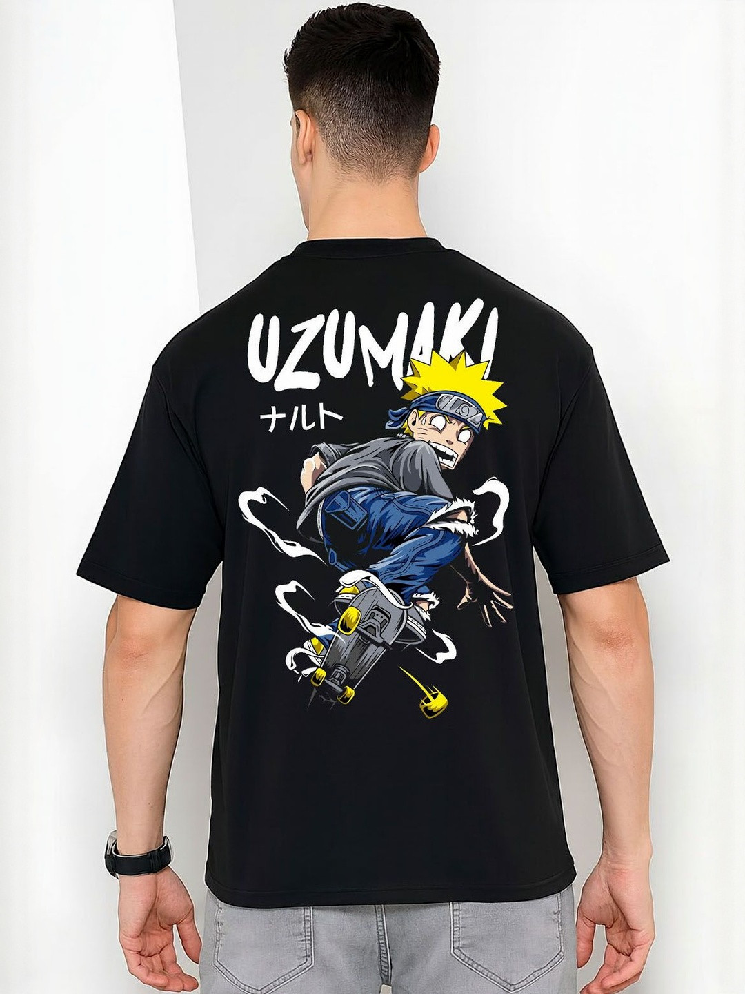 SZN Men Naruto Graphic Relaxed Fit T-shirt
