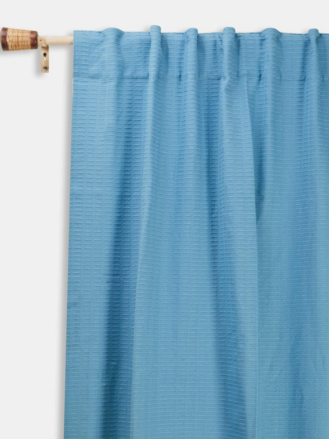 Fabindia Kabir Blue Self Design Cotton Door Curtain