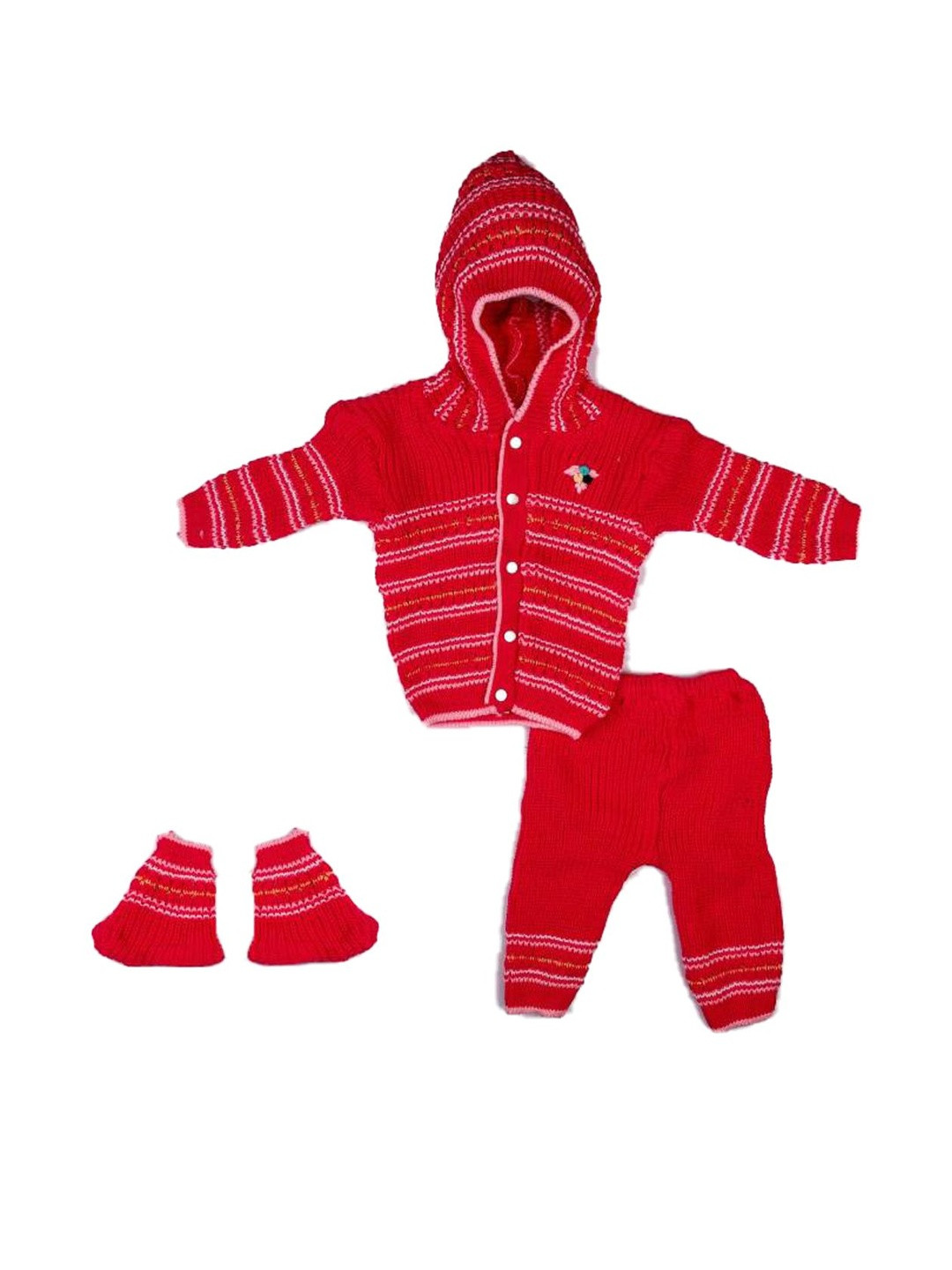 Anixa Unisex Kids Woollen Sweater Vest With Pyjama & Socks