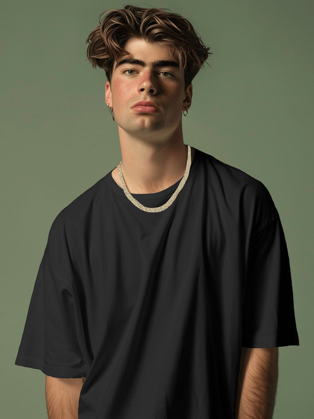 SENO TEX Printed Cotton Oversized T-shirt