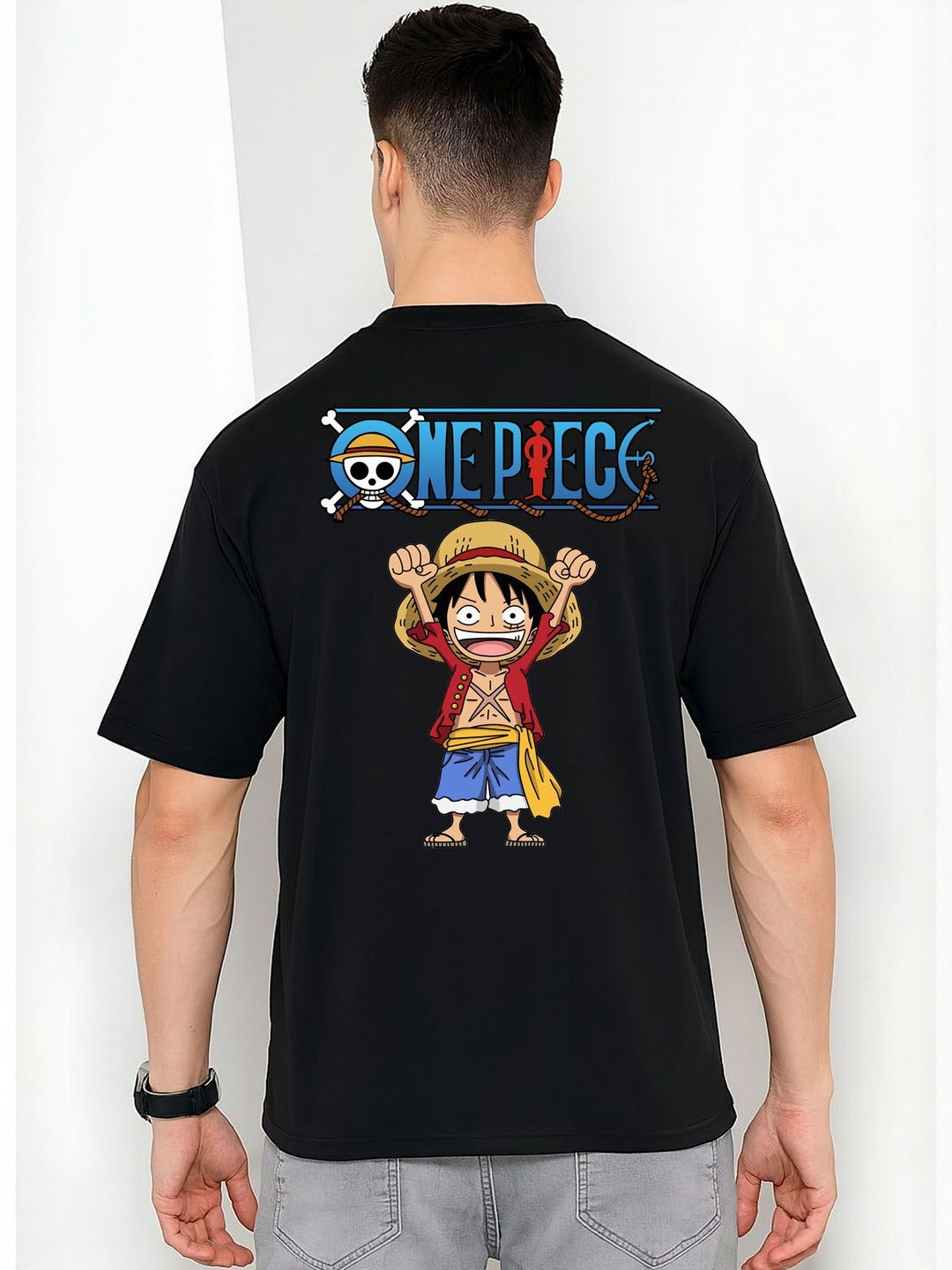 SZN Men Monkey D Luffy Graphic Regular Fit Tshirt