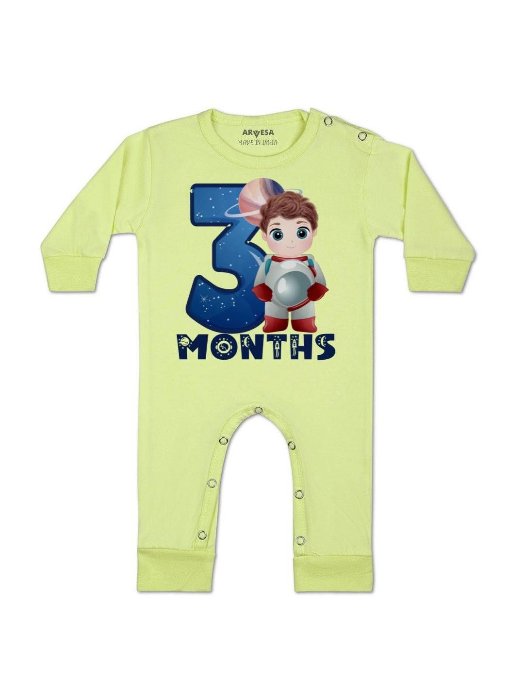 Arvesa Kids 3 Month Printed Printed Rompers