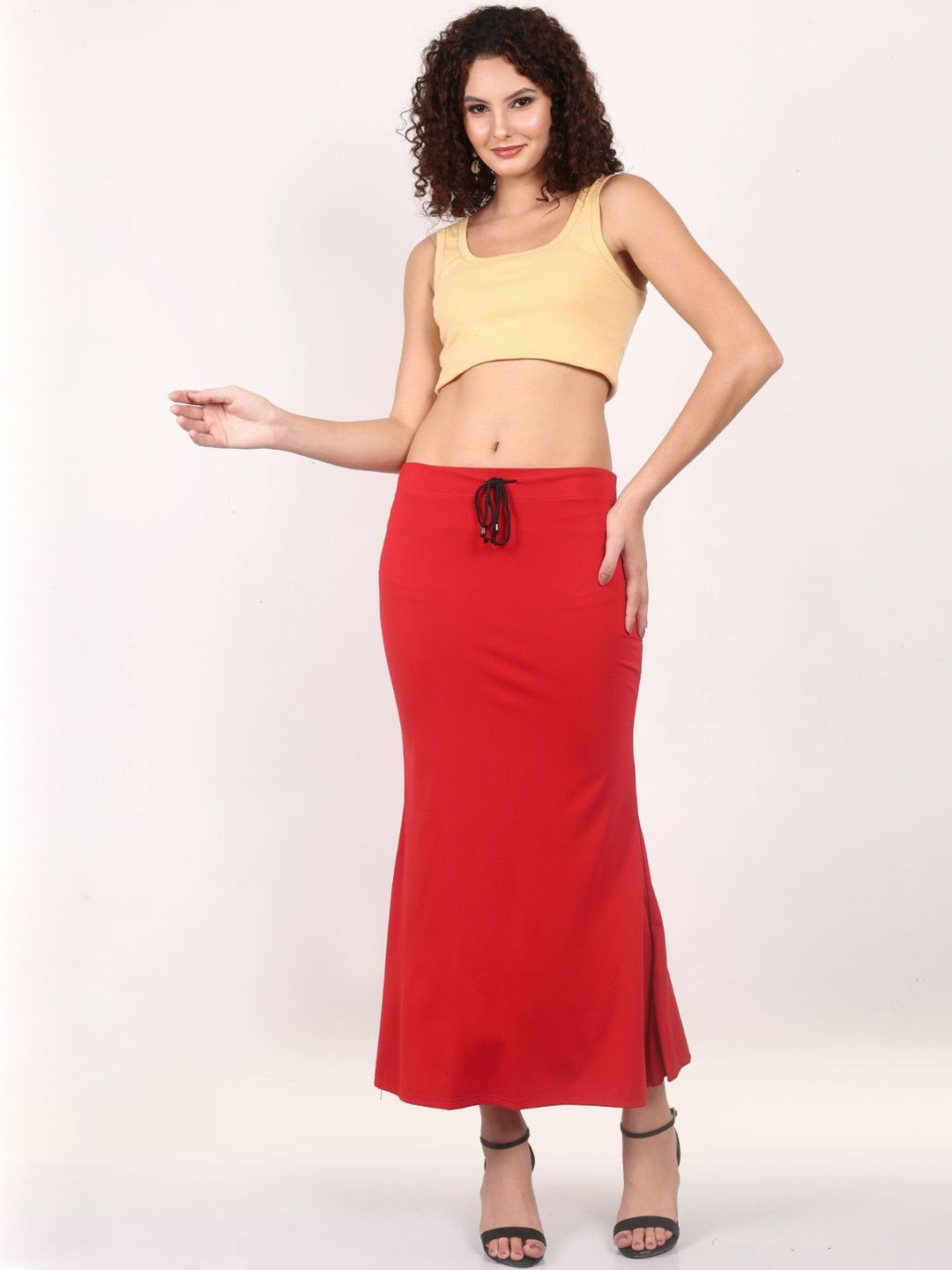SACHIVA FASHION Women Red Saree Shapewear