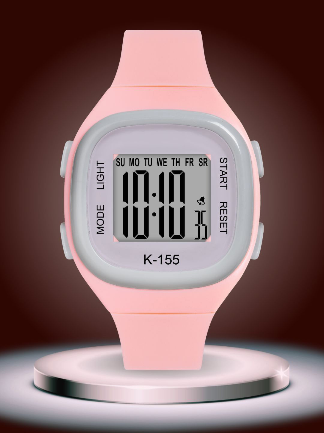 ON TIME OCTUS Kids Square Dial & Straps Digital Watch DIGITAL-039 PINK