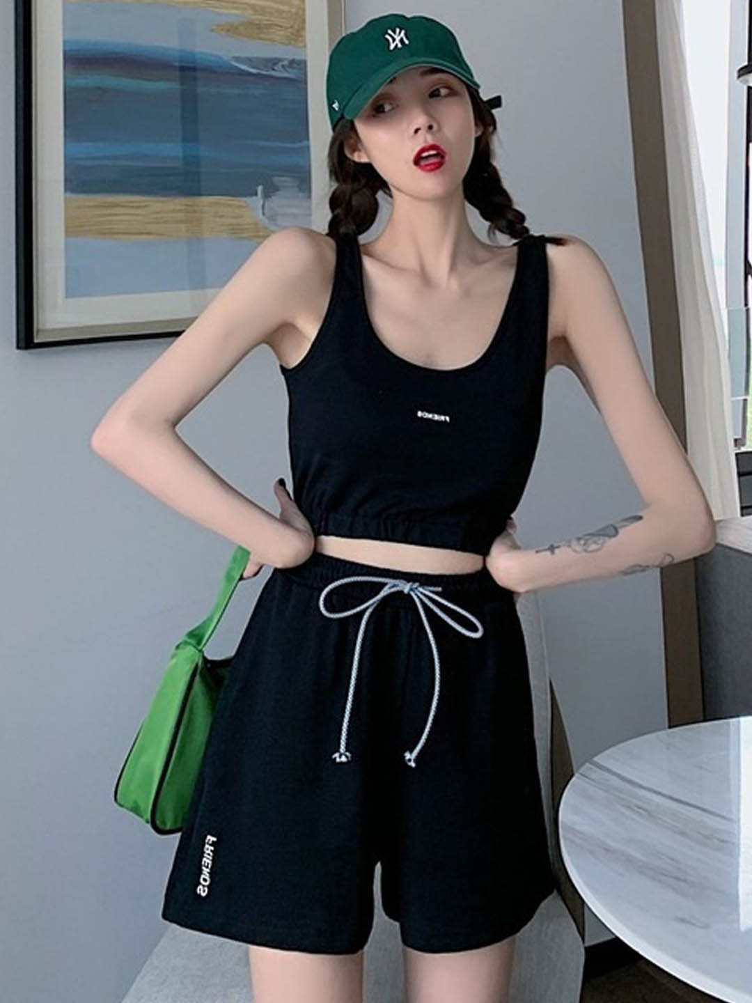 StyleCast Women Scoop Neck Top With Shorts Co-Ords