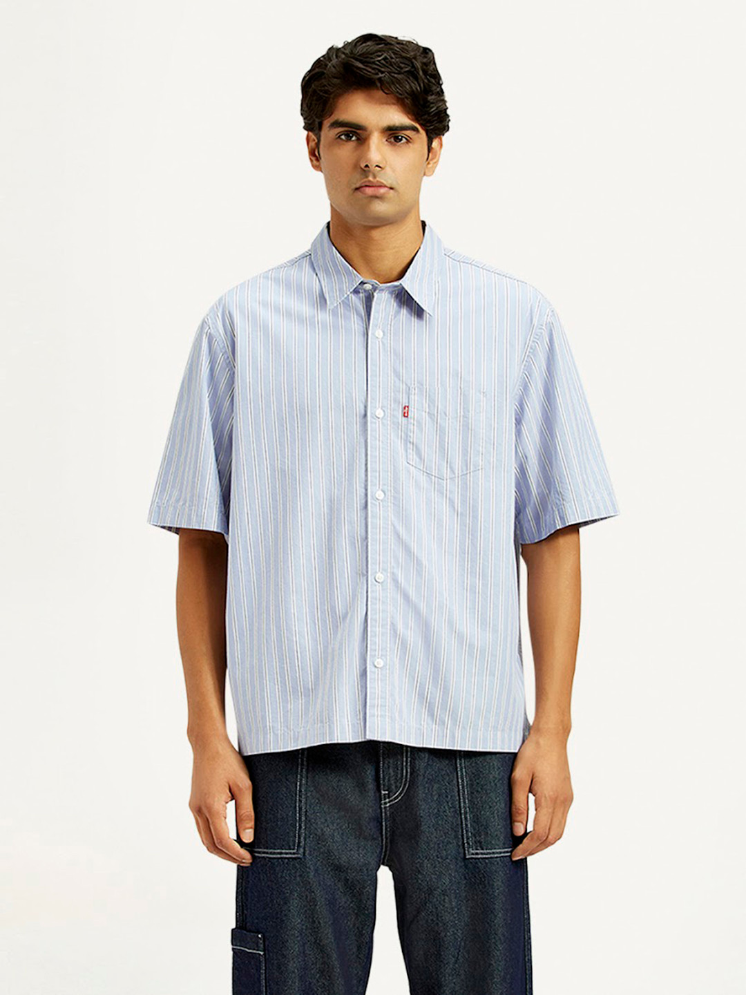 Levis Vertical Striped Pure Cotton Casual Shirt