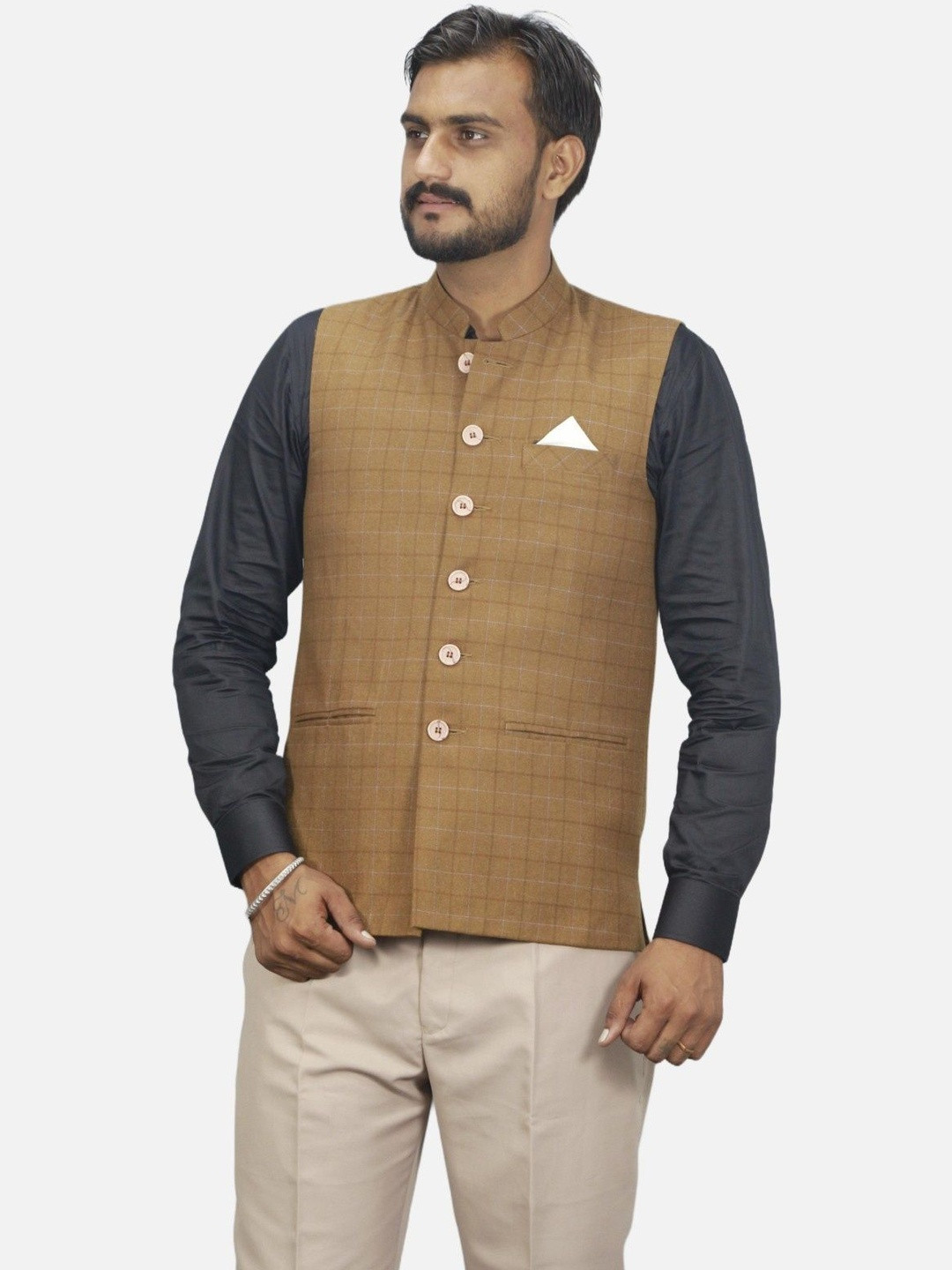 GARGIAN Master Cut Men Checked Jackets