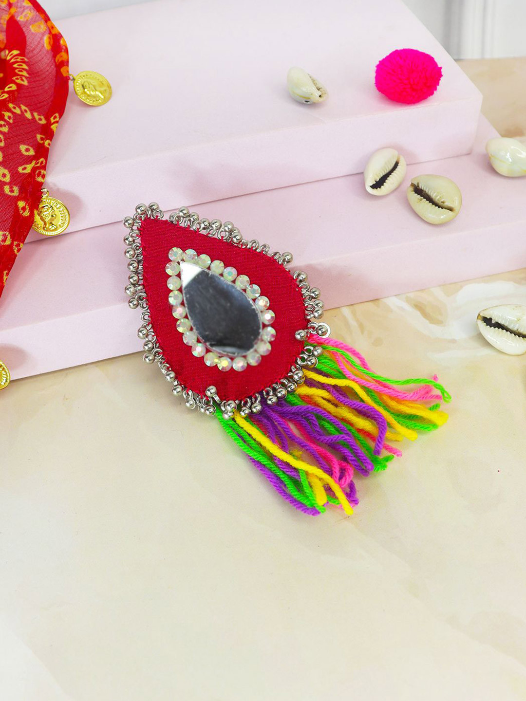 Soho Boho Studio Women Boho Eye Mirror Hair Clip