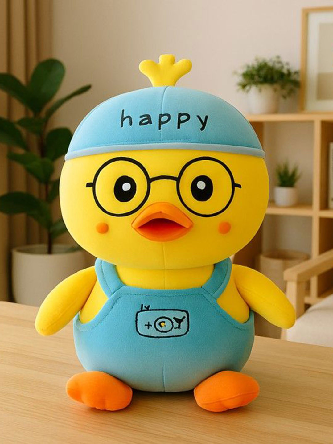 VHE VERA CREATION Kids Stuffed Animal with Cap Happy Duck Plush Toy and Dolls