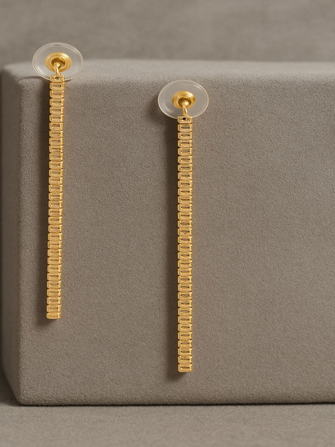 Jewelz Women Crystal Bar Drop Earrings