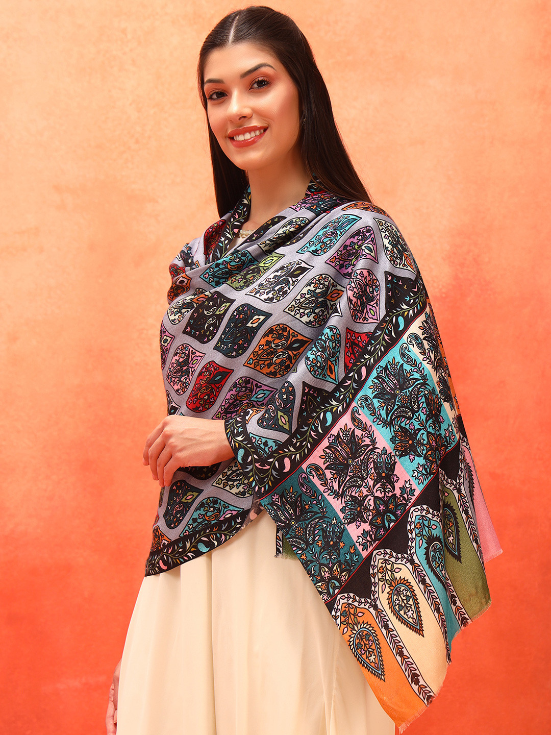 Pashmoda Women Floral Sonata Printed Stole