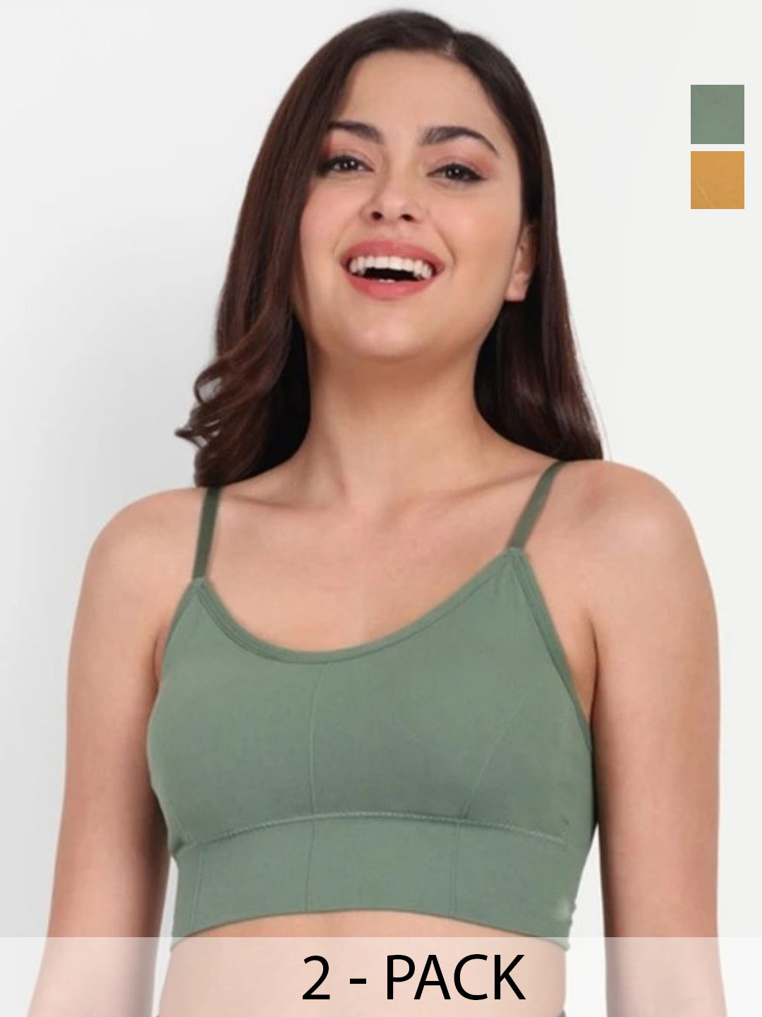 THE FASHION STORE JRD Women Pack of 2 Full Coverage Lightly Padded Non-Wired Everyday Bra