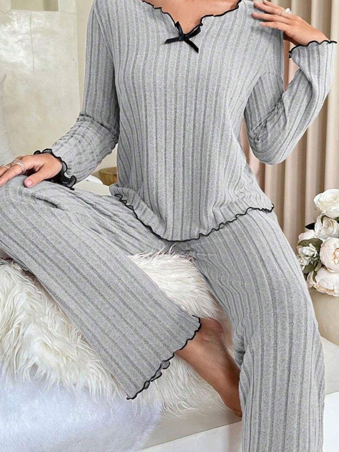 StyleCast Women Long Sleeves Top & Pyjamas Set