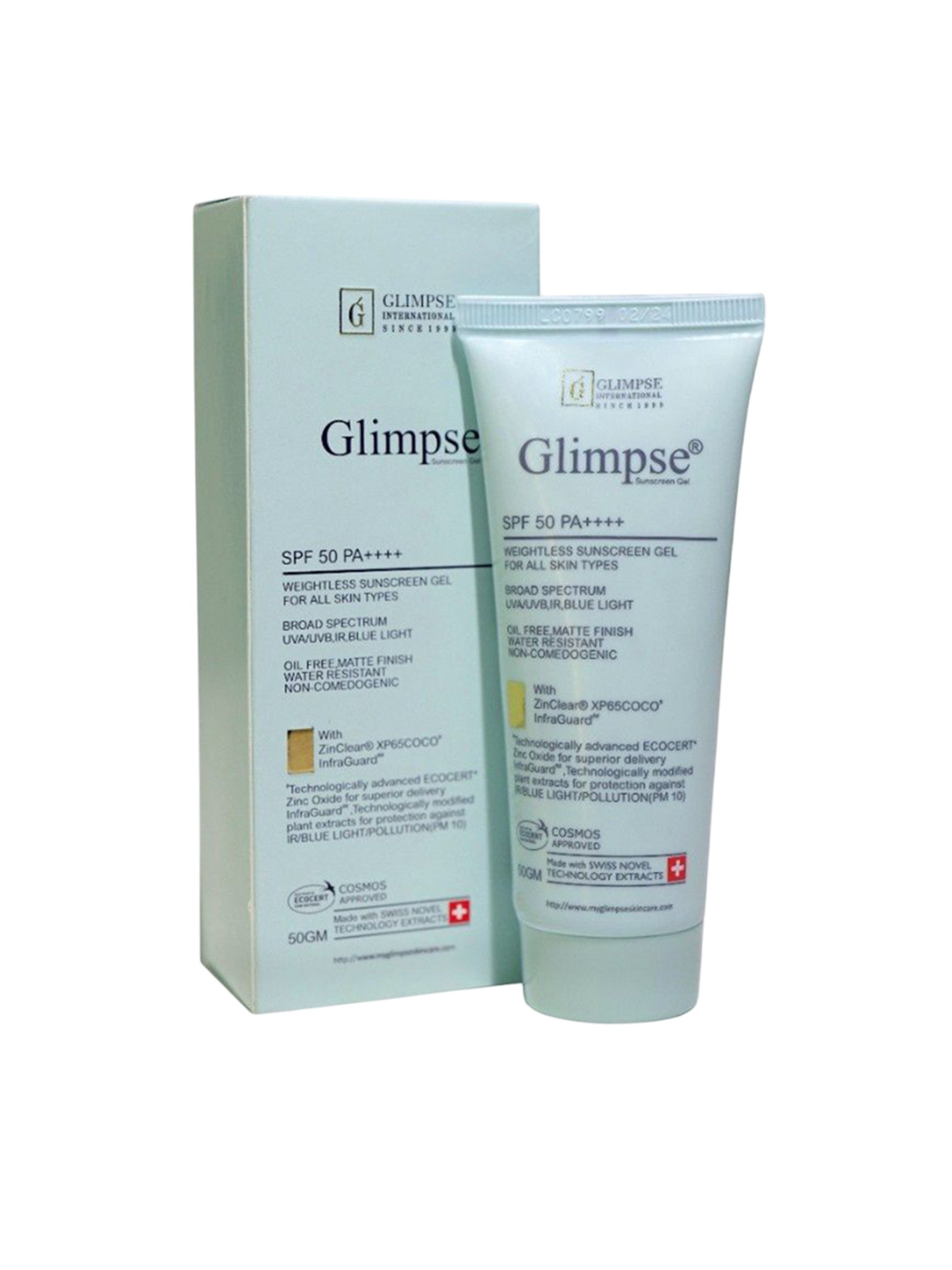 Glimpse SPF 50 PA++++ Matte Sunscreen Gel - 50 g