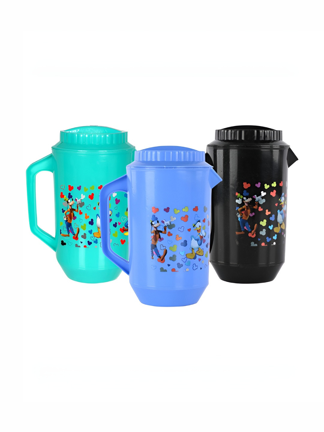 Aura Black & Cream-Colored 3 Pieces Printed Water Jugs-2 L