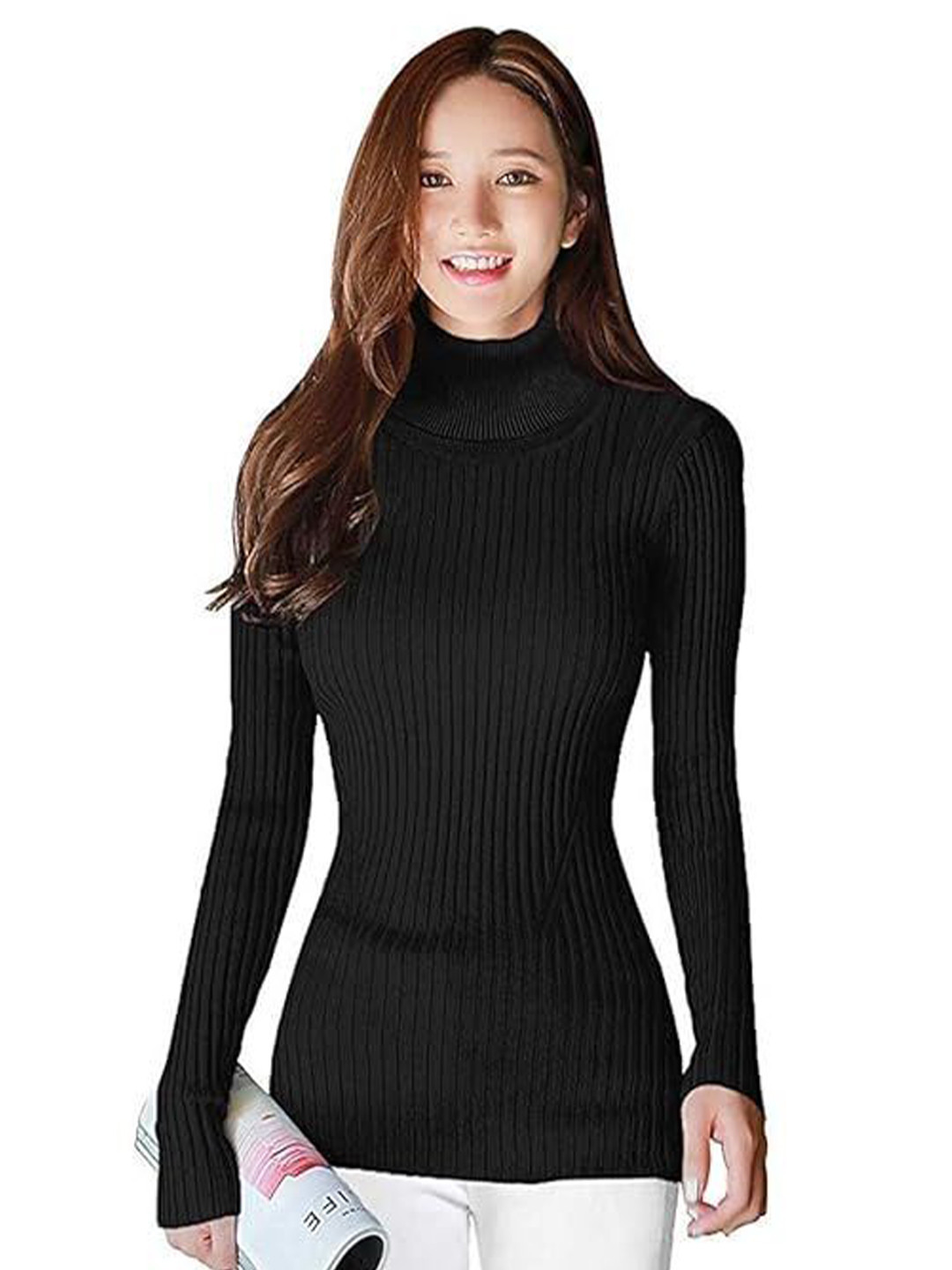 Kate Pretty Women Solid High Neck Sweatshirt