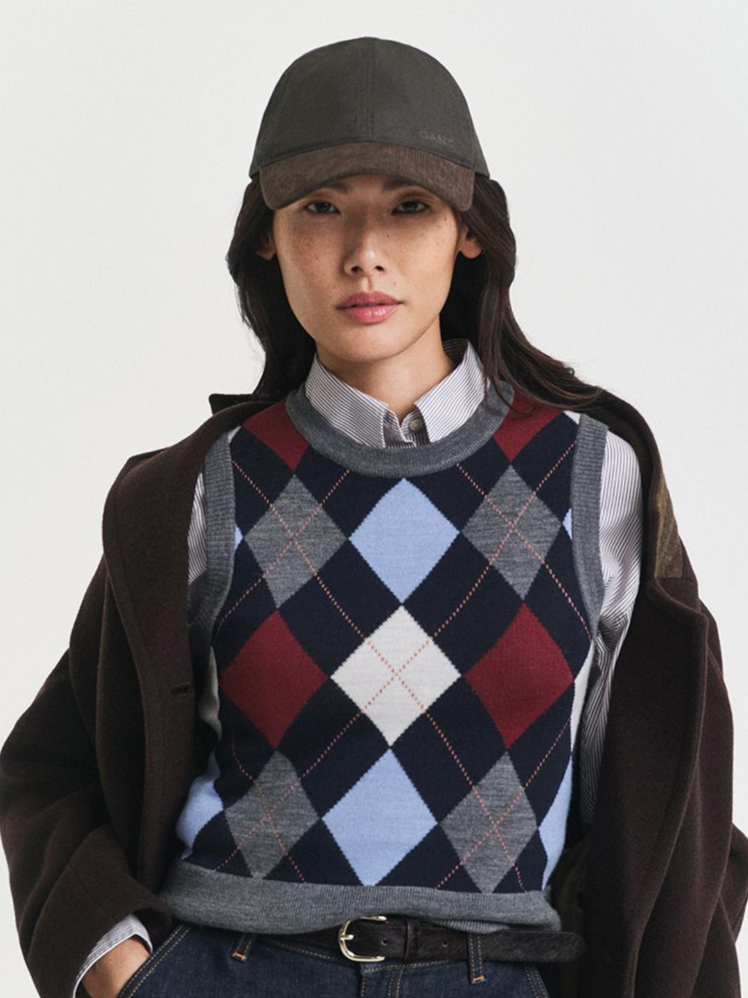 GANT Women Printed Woollen Sweater Vest