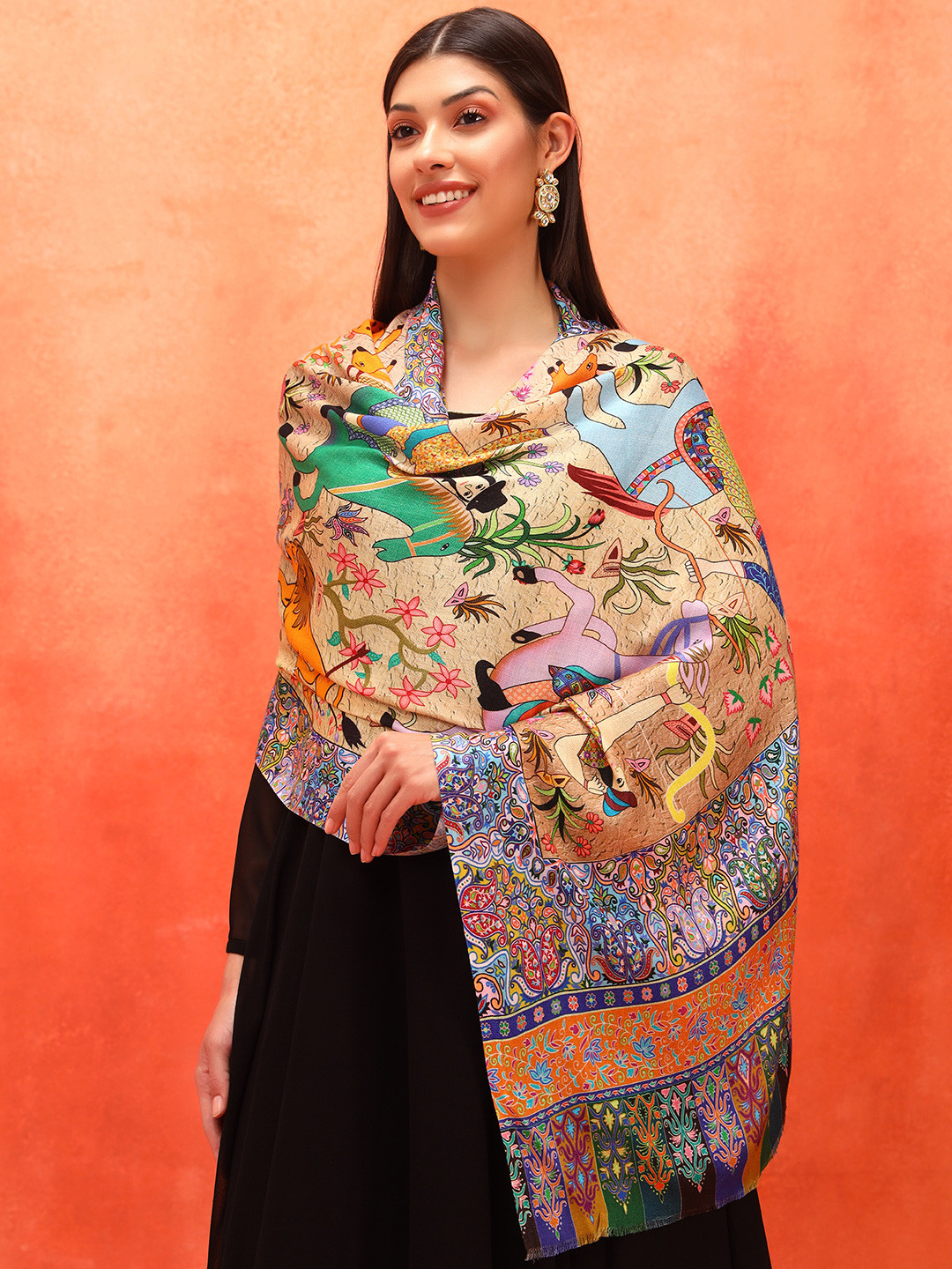 Pashmoda Women Ethnic Motifs Printed Stole