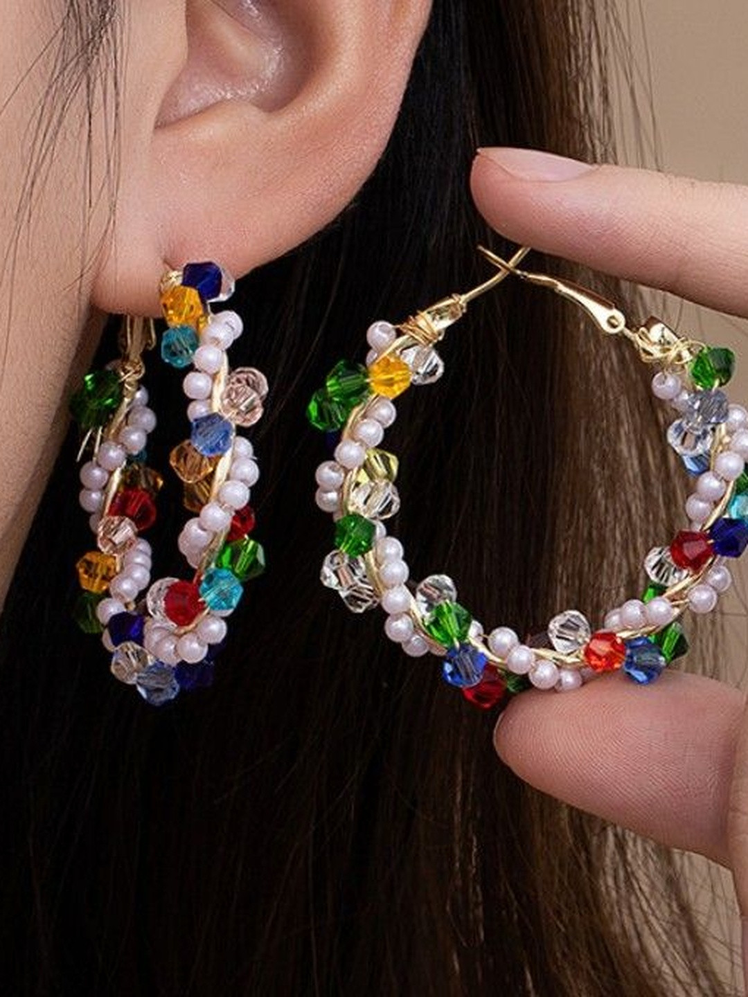 Multicolor Hoop Earrings