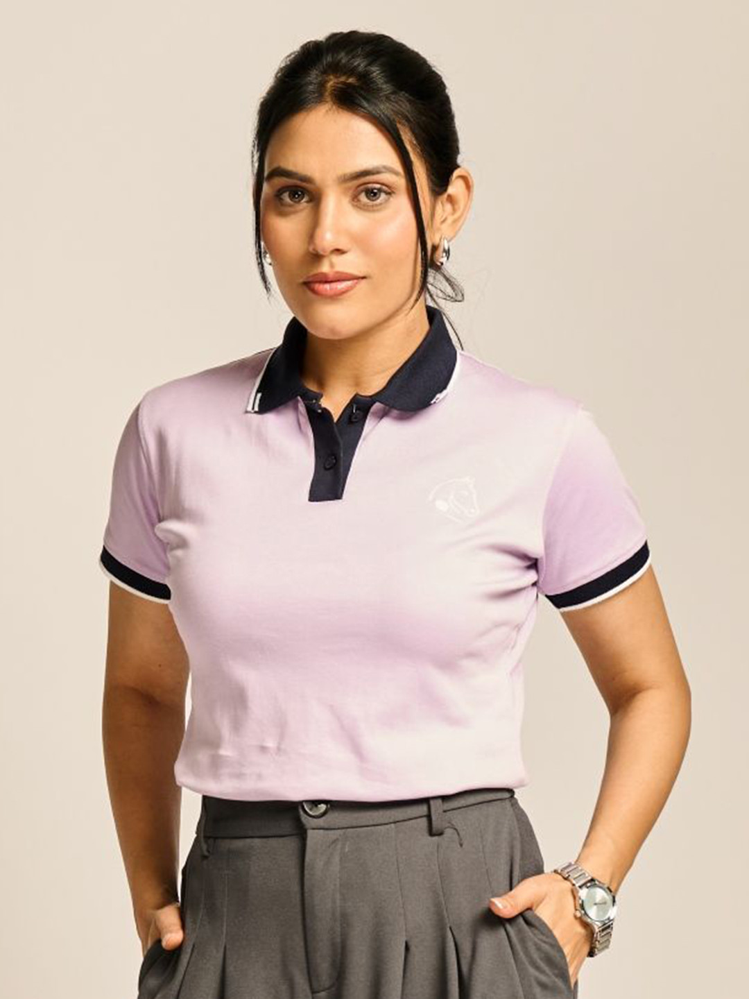 Polo Tribe Brand Logo Polo Collar T-shirt