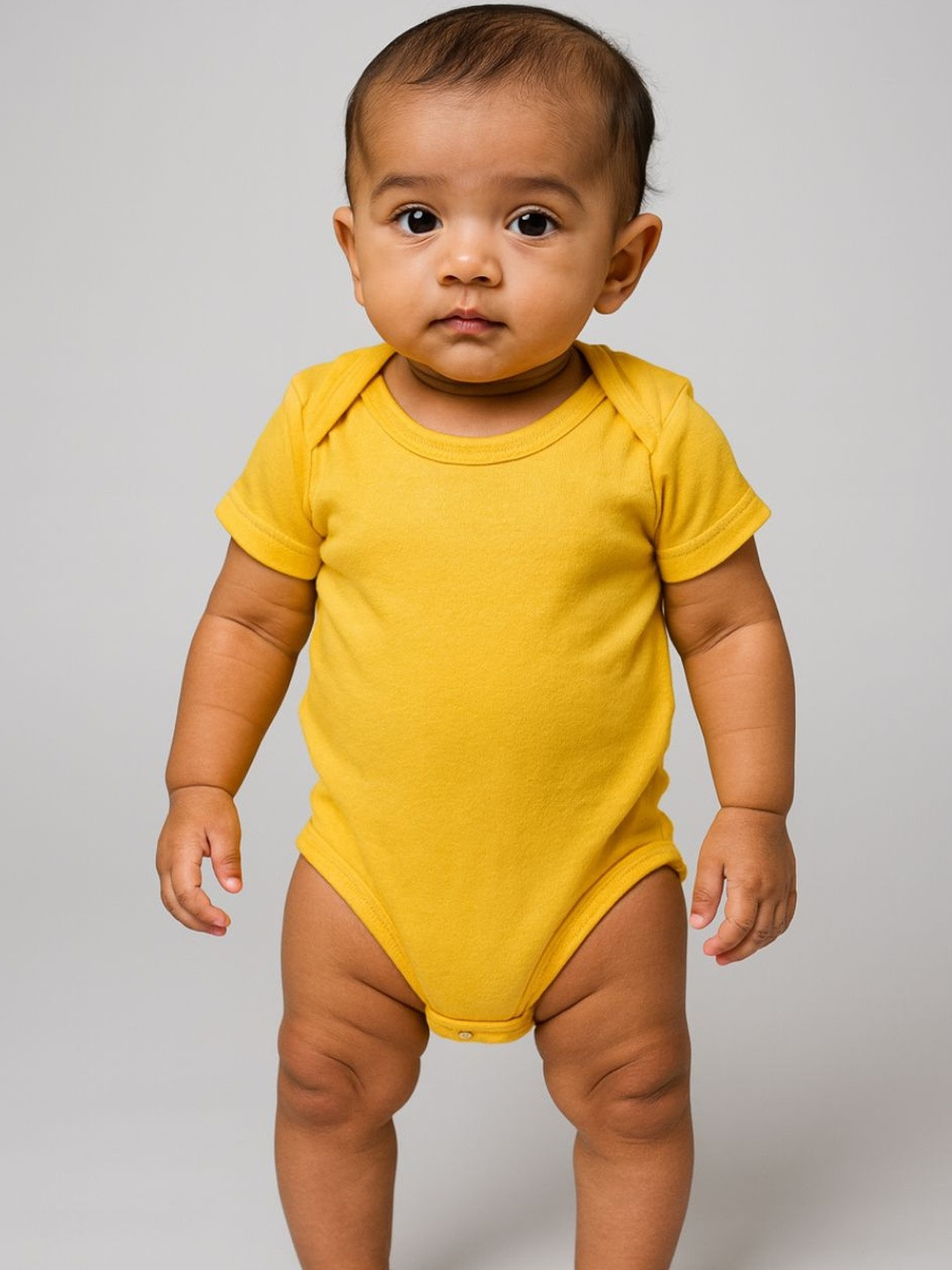 YK Yellow Cotton Romper