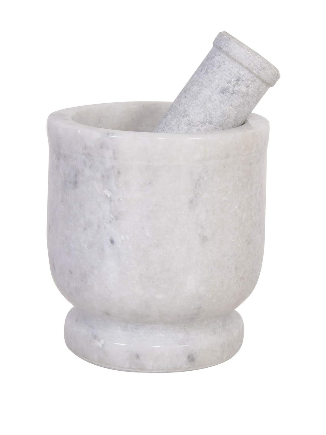 PTR White Marble Mortar and Pestle