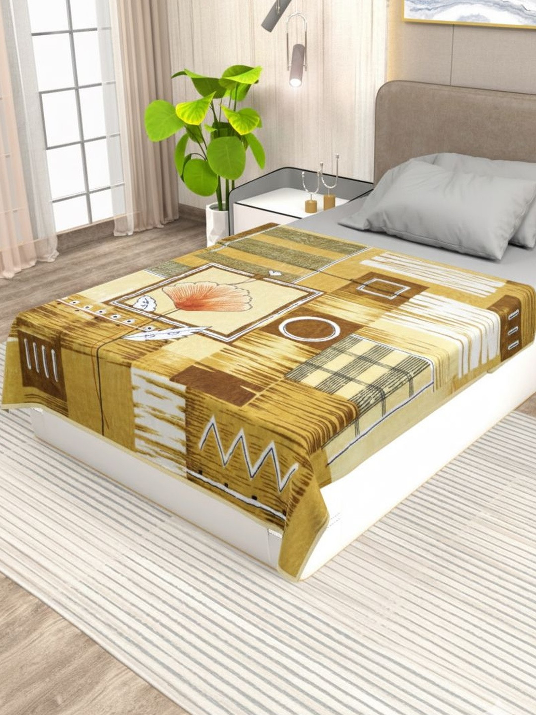 Signature Yellow Mild Winter 210 GSM Single Bed Blanket